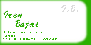 iren bajai business card