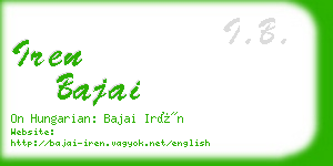 iren bajai business card